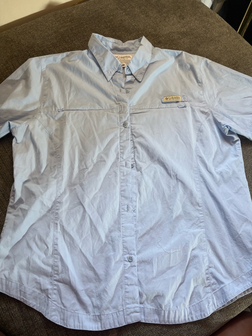 Columbia Light Blue Lightweight Men’s Button-Up Shirt Jacket